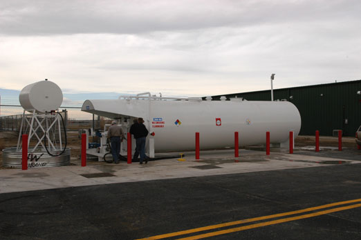Another image of the self serve fuel station at the US Air Force Initial Flight Screening program